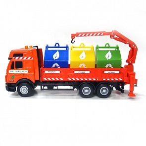 Мусоровоз «Чистый город» металлический, 1:40 (Технопарк, SB290-071sim)